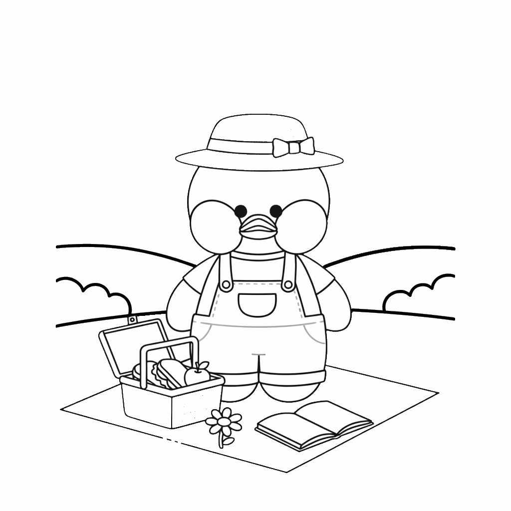 Paper duck para colorir — desenho para imprimir