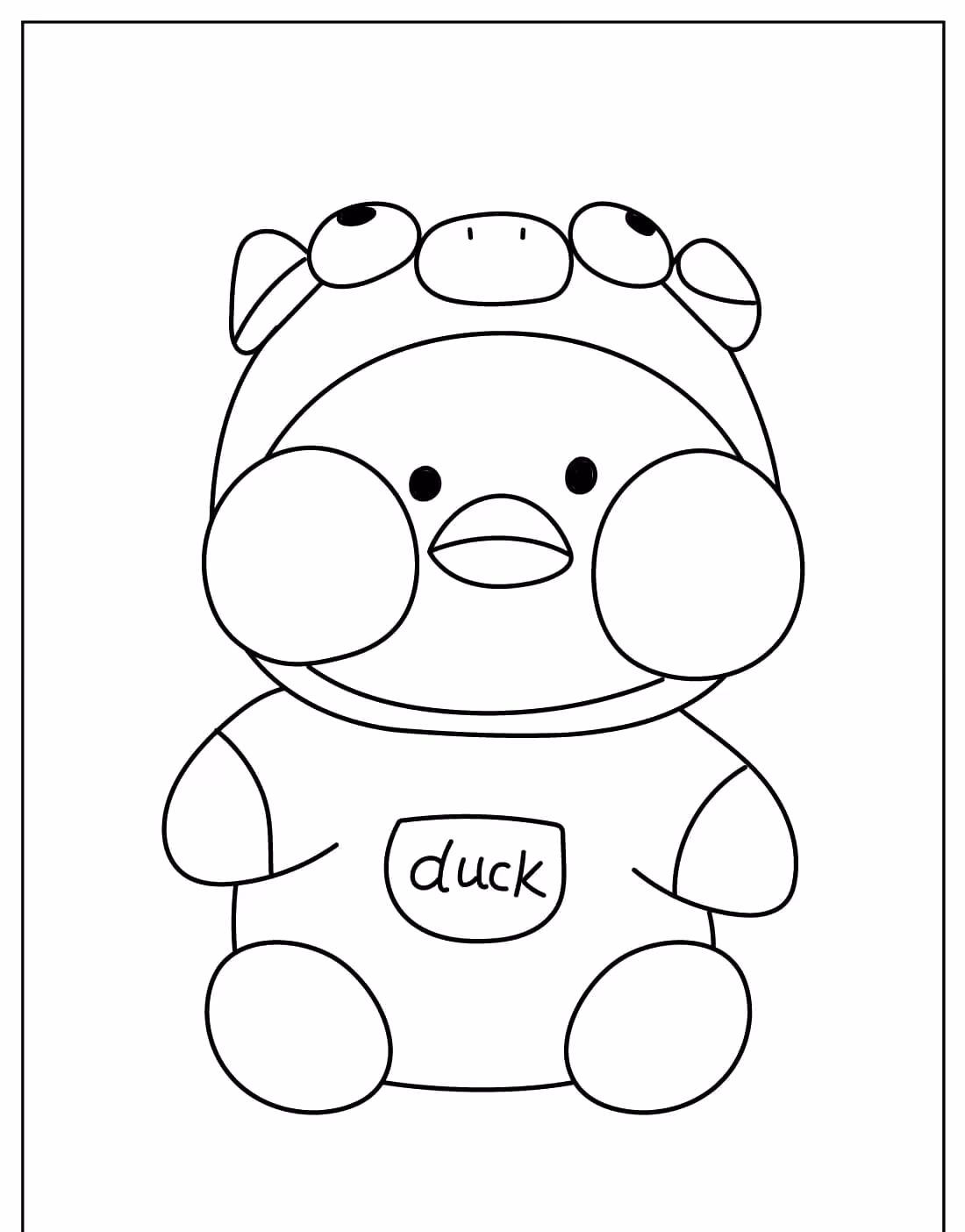 Paper duck para colorir — desenho para imprimir