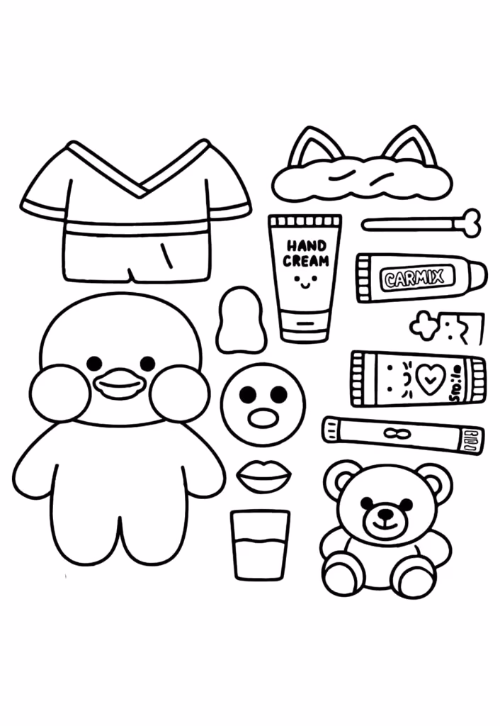 Paper duck para colorir — desenho para imprimir