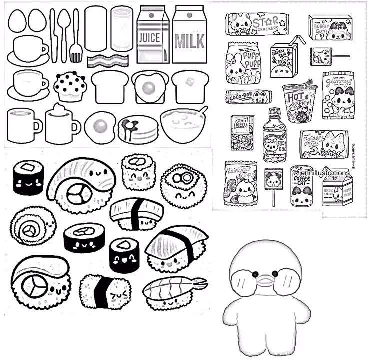 Paper duck para colorir — desenho para imprimir