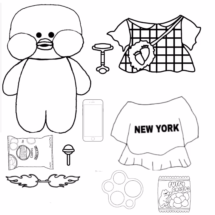 Paper duck para colorir — desenho para imprimir
