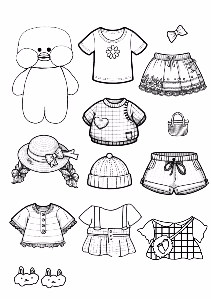 Paper duck para colorir — desenho para imprimir
