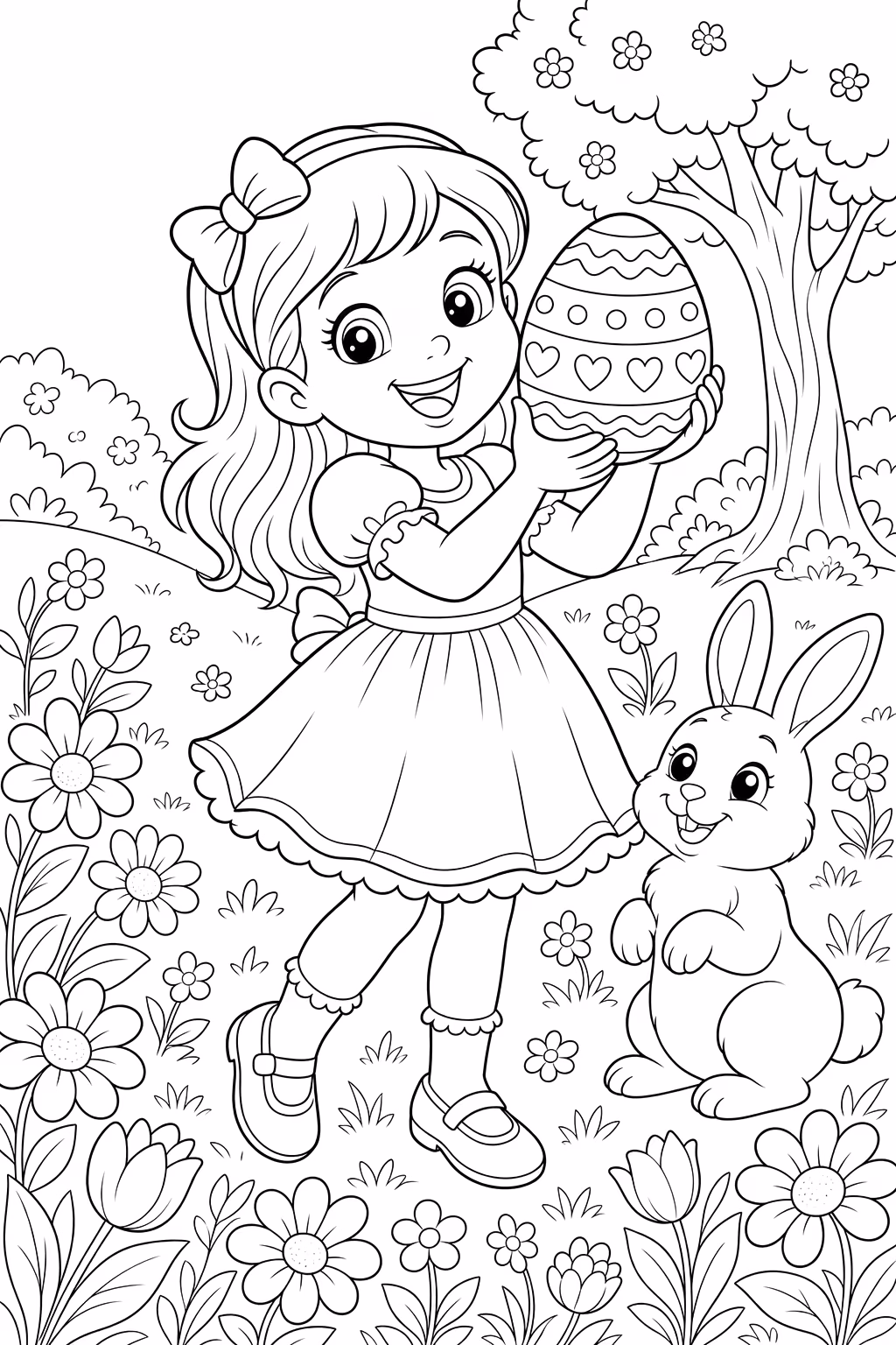Pascoa para colorir — desenho para imprimir