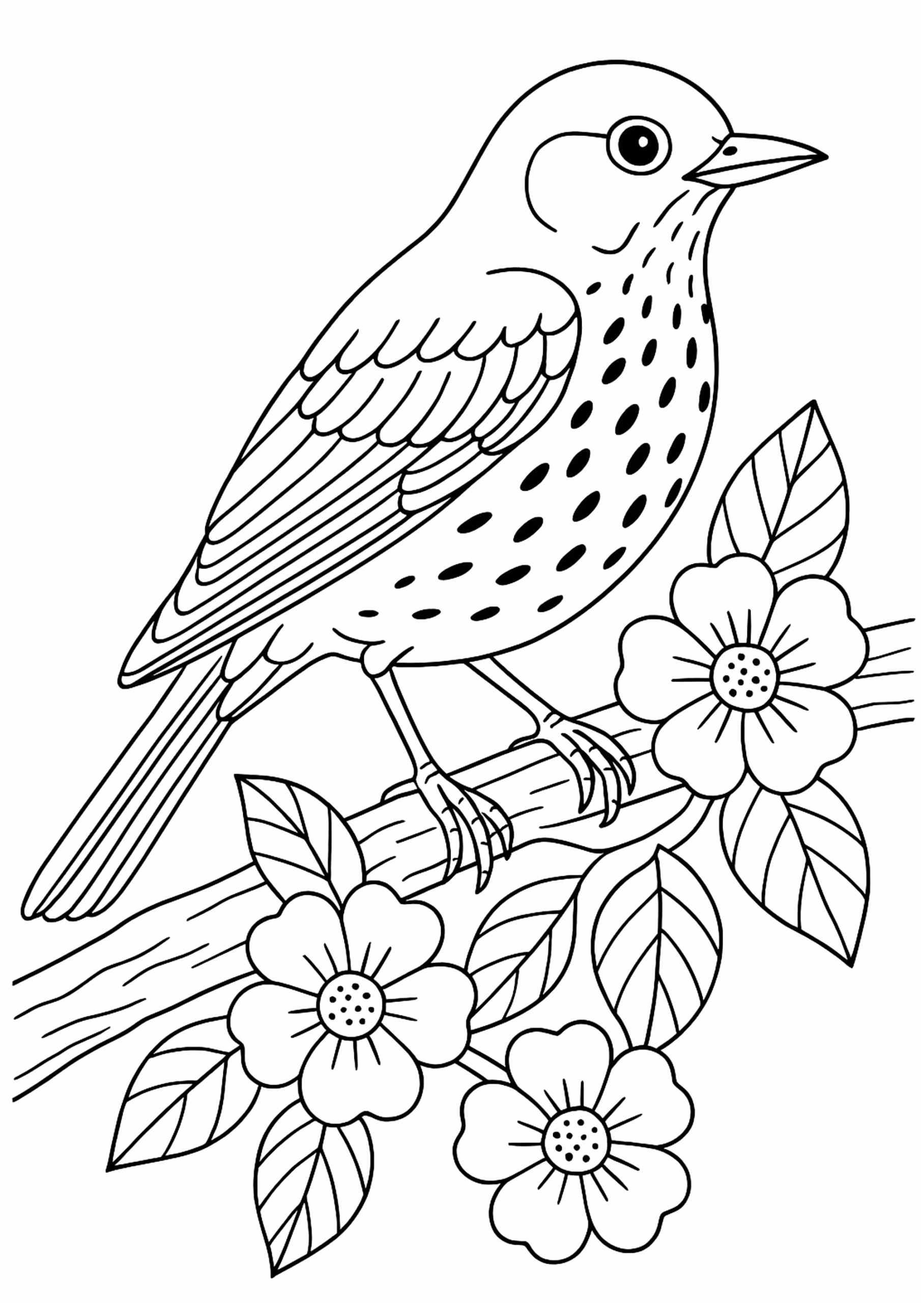 Passaros para colorir — desenho para imprimir