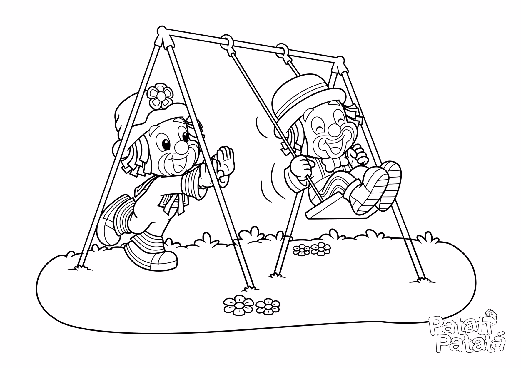 Patati patata para colorir — desenho para imprimir