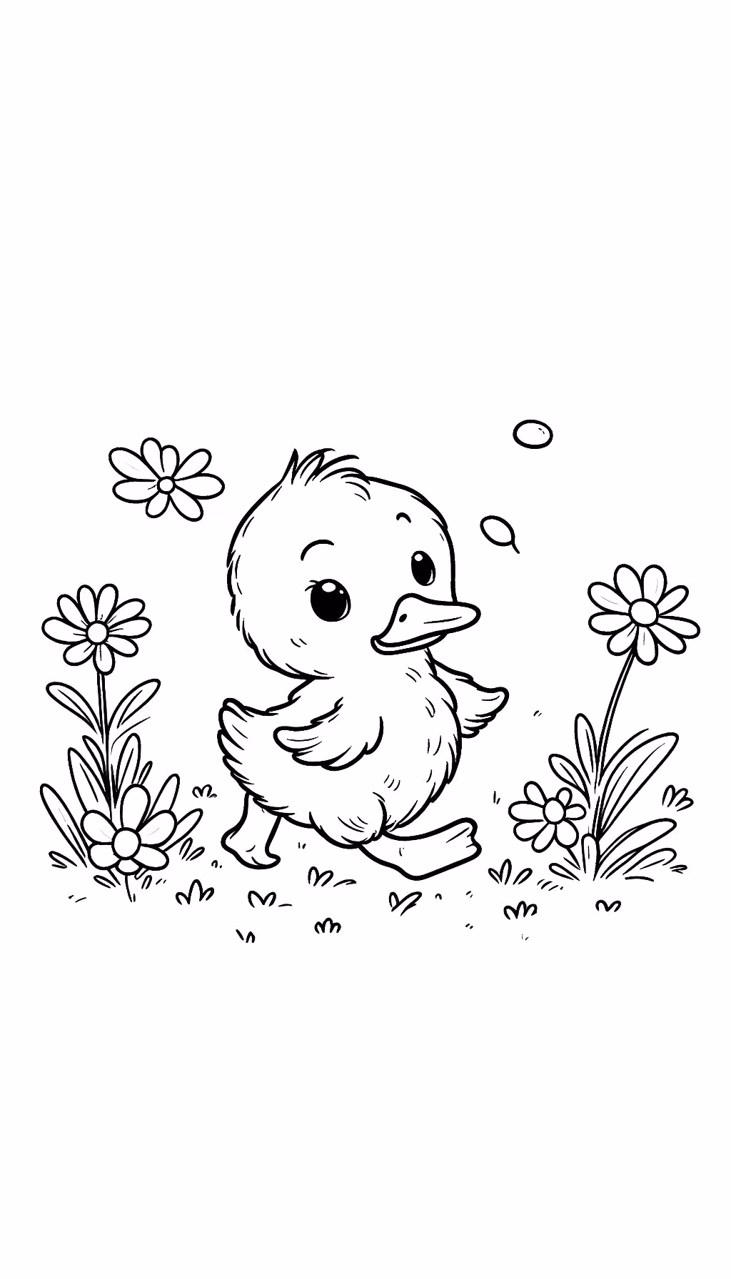 Patinhos para colorir — desenho para imprimir