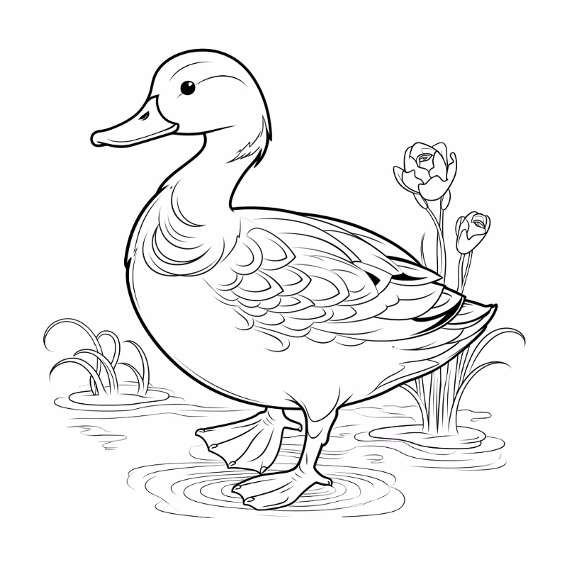 Patinhos para colorir — desenho para imprimir