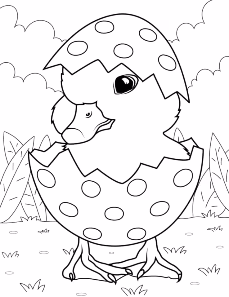 Patinhos para colorir — desenho para imprimir