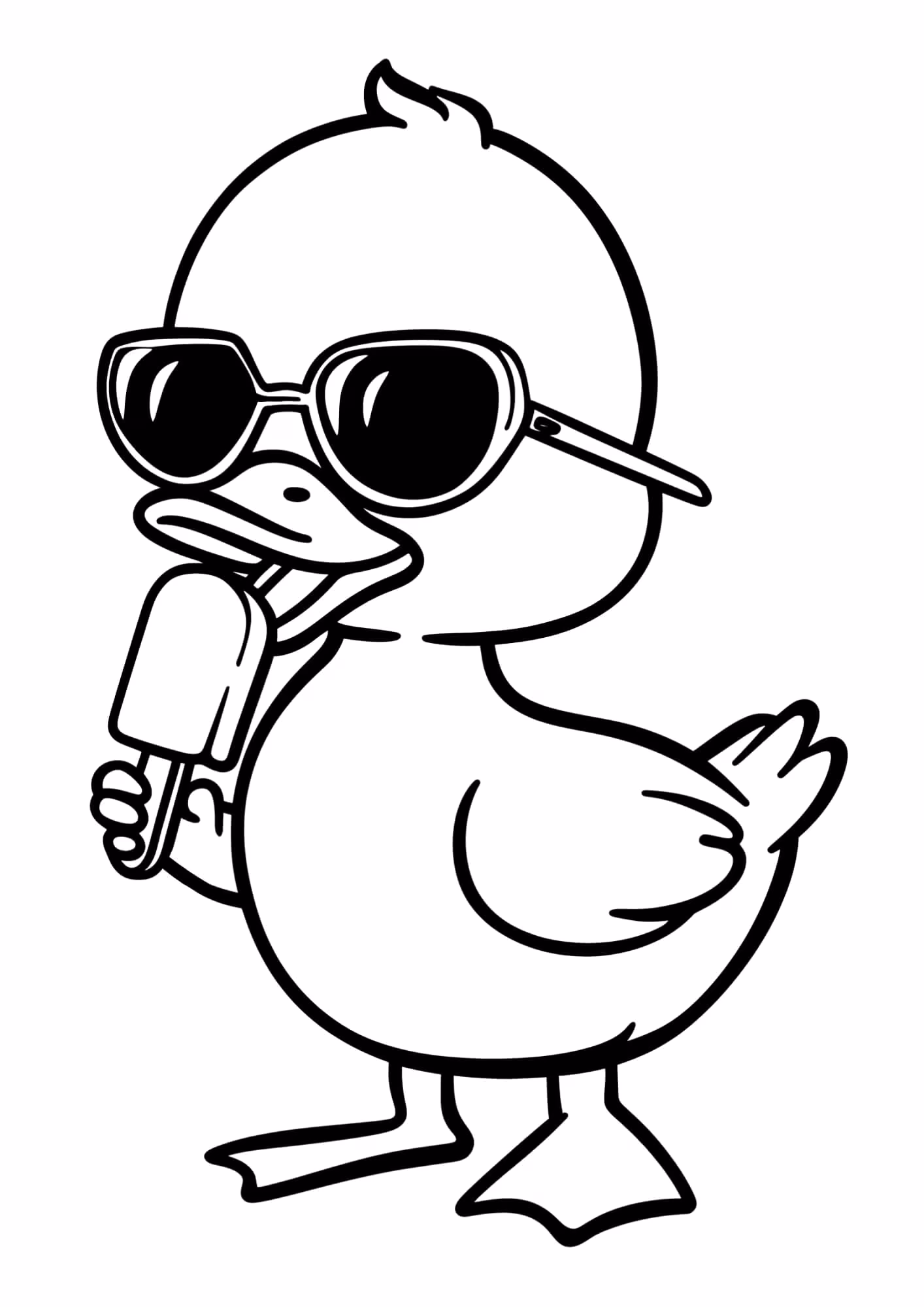 Patinhos para colorir — desenho para imprimir