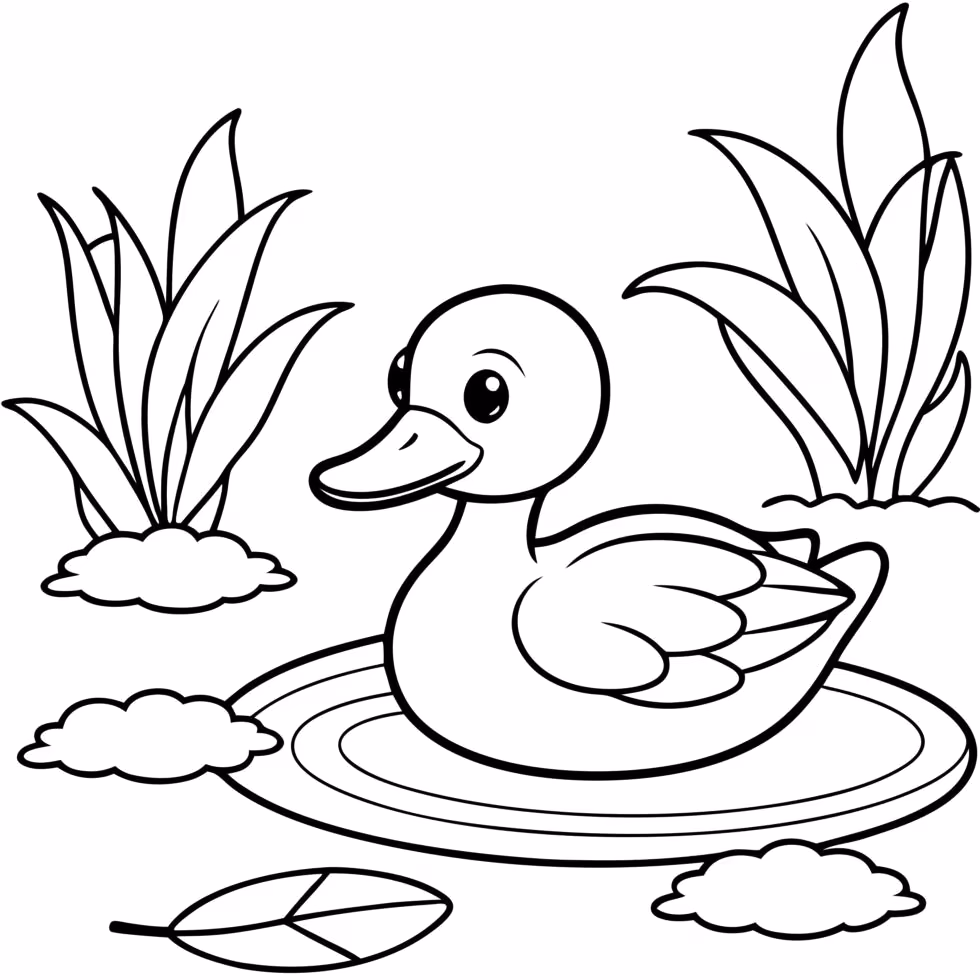 Patinhos para colorir — desenho para imprimir