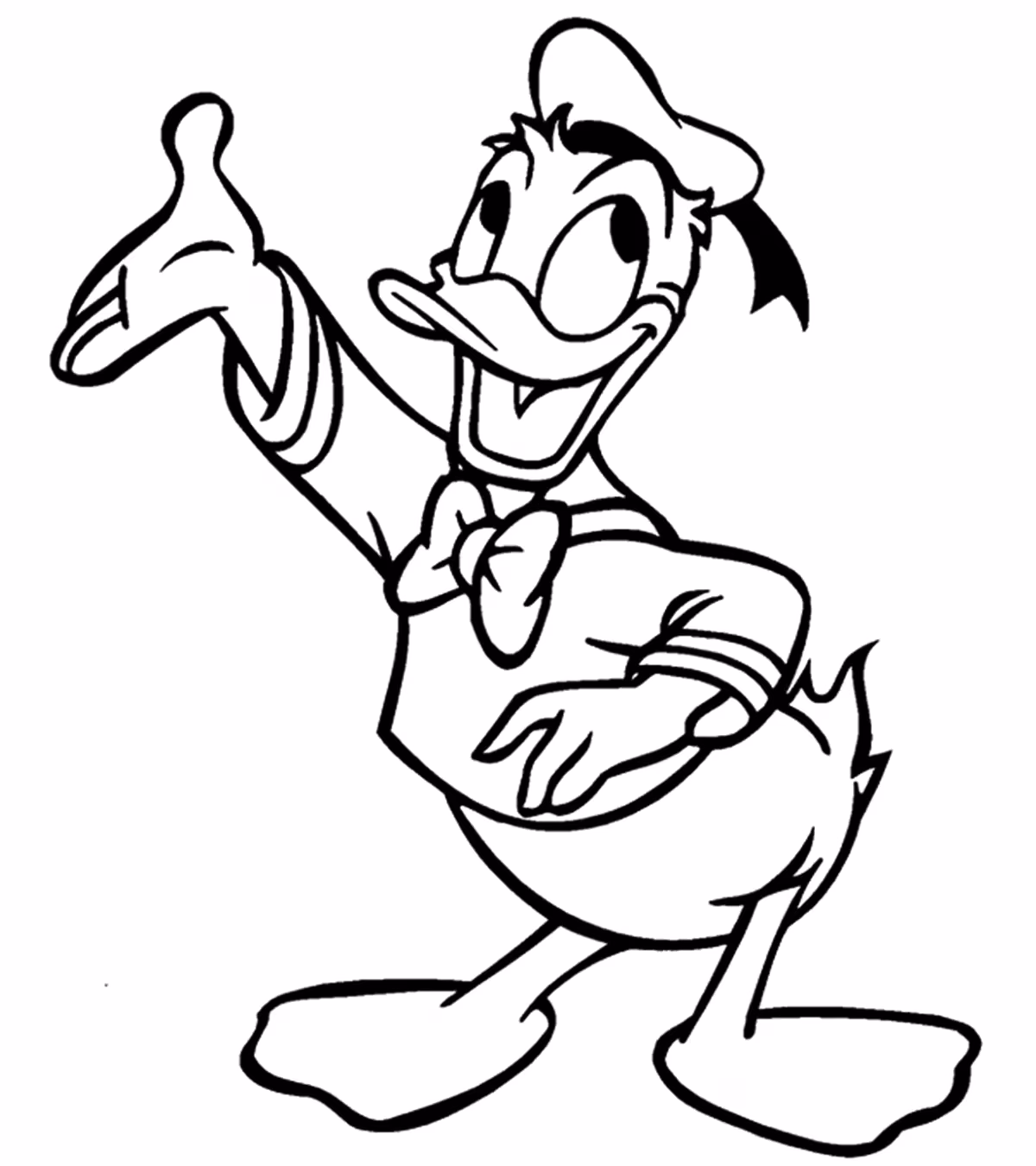 Pato donald para colorir — desenho para imprimir