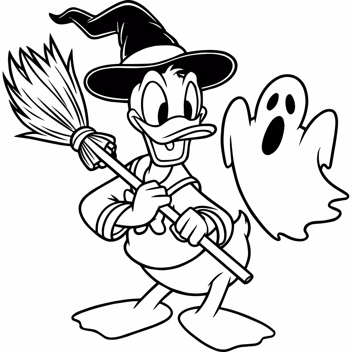 Pato donald para colorir — desenho para imprimir