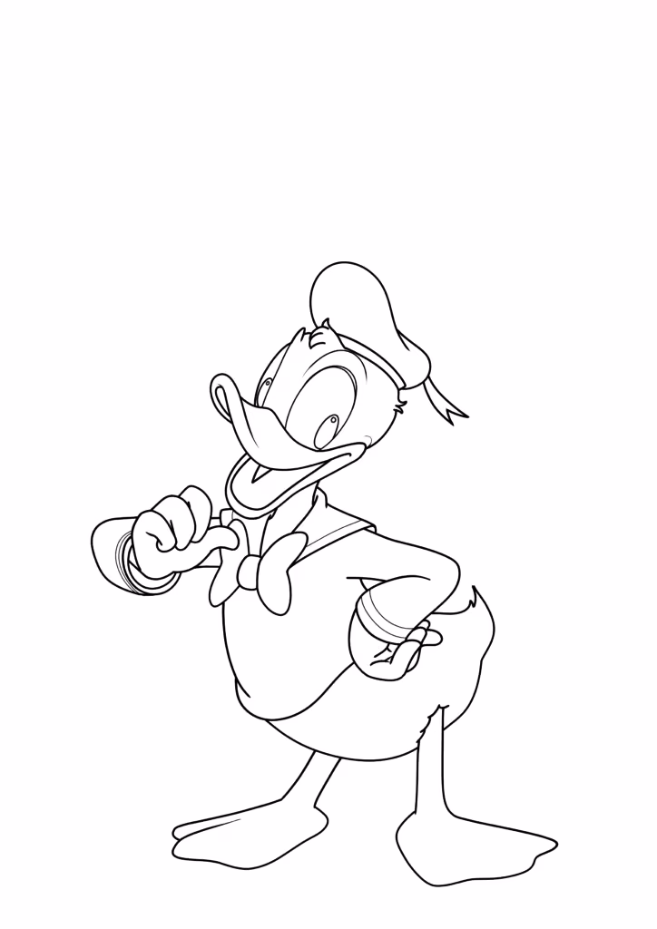 Pato donald para colorir — desenho para imprimir