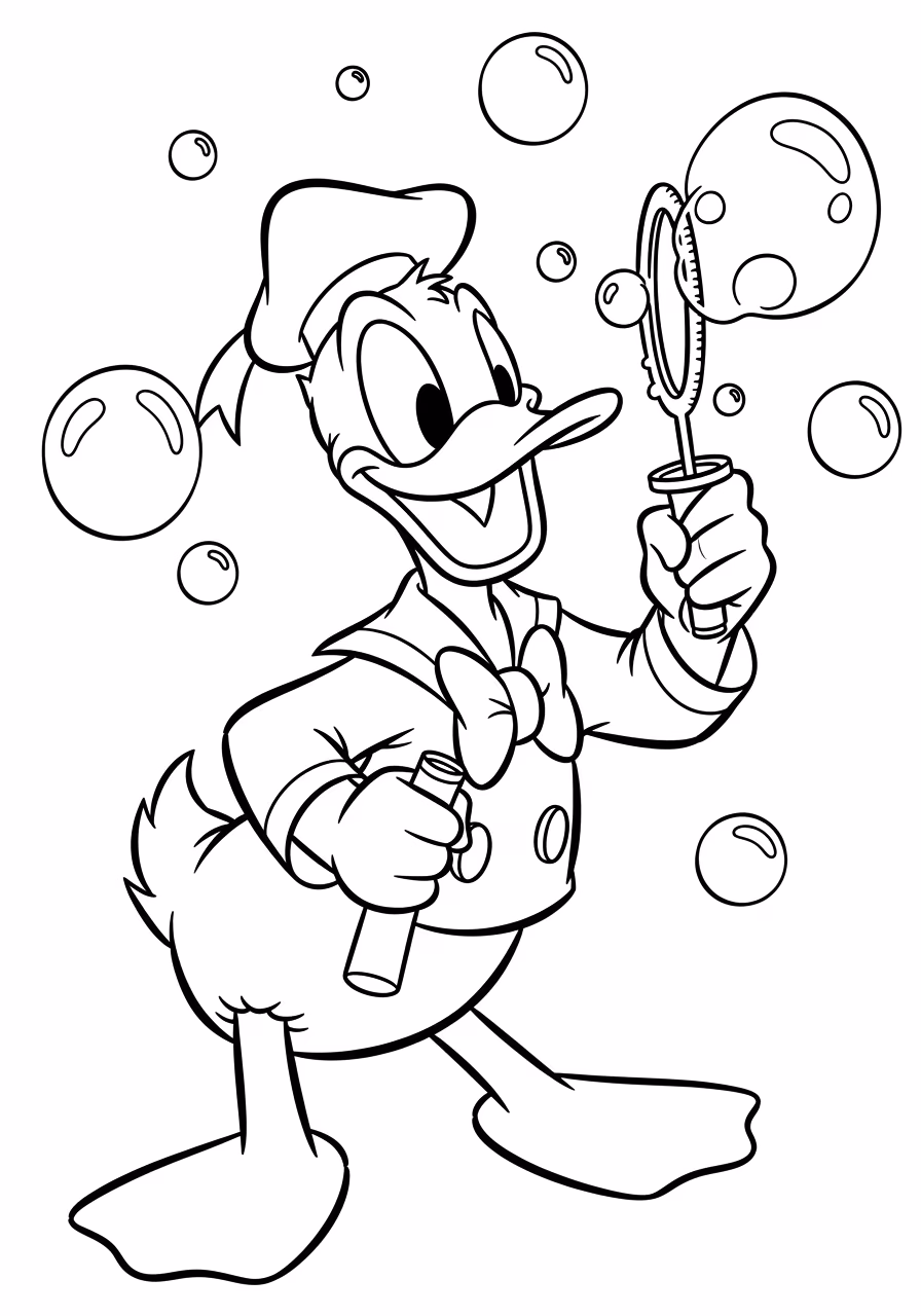 Pato donald para colorir — desenho para imprimir