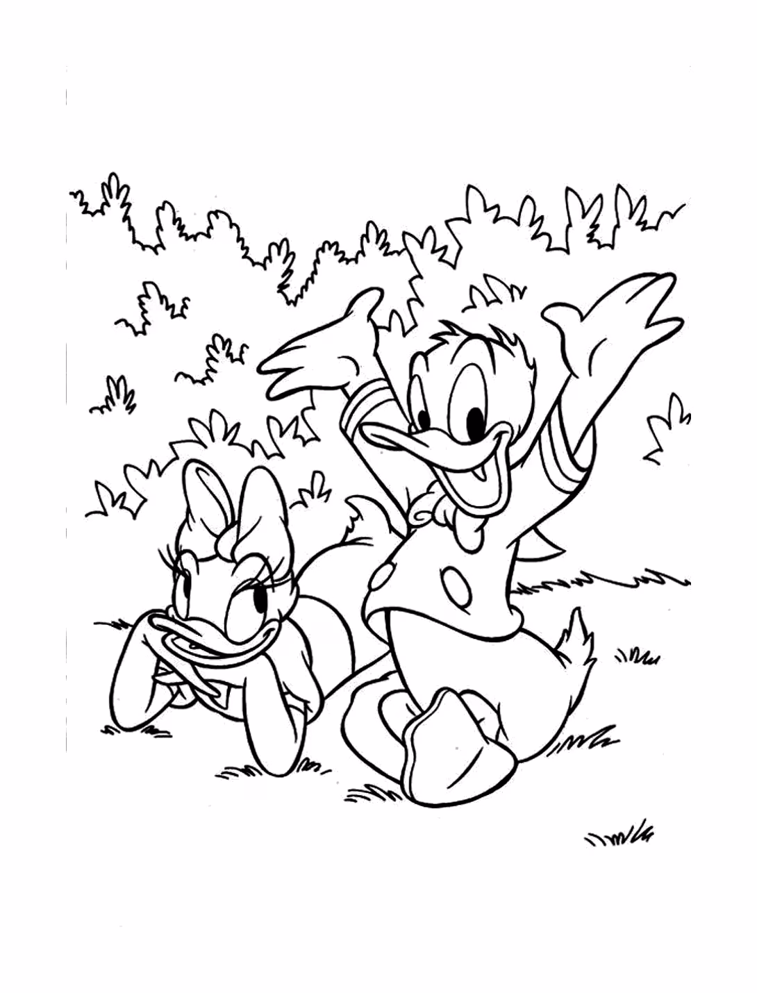 Pato donald para colorir — desenho para imprimir