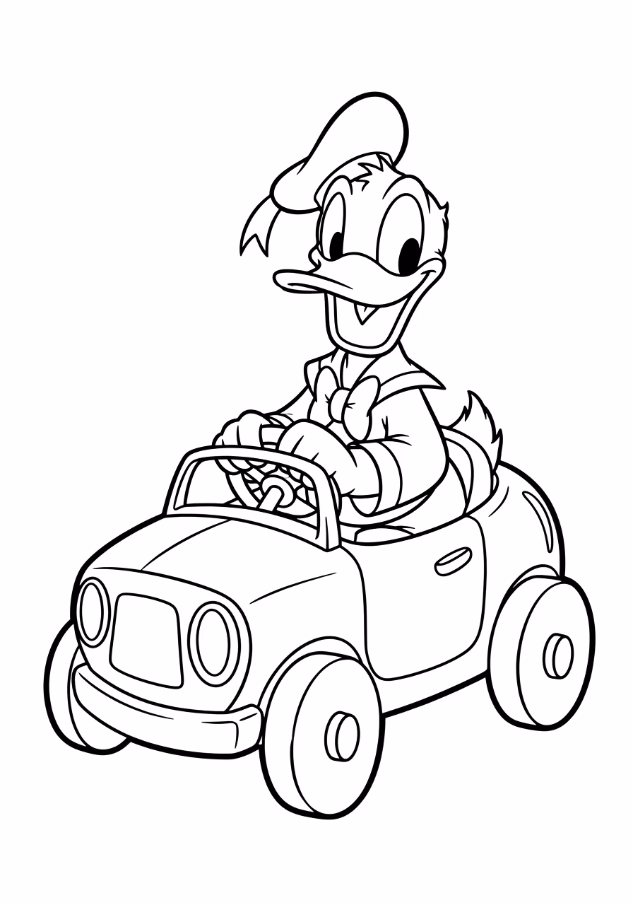 Pato donald para colorir — desenho para imprimir