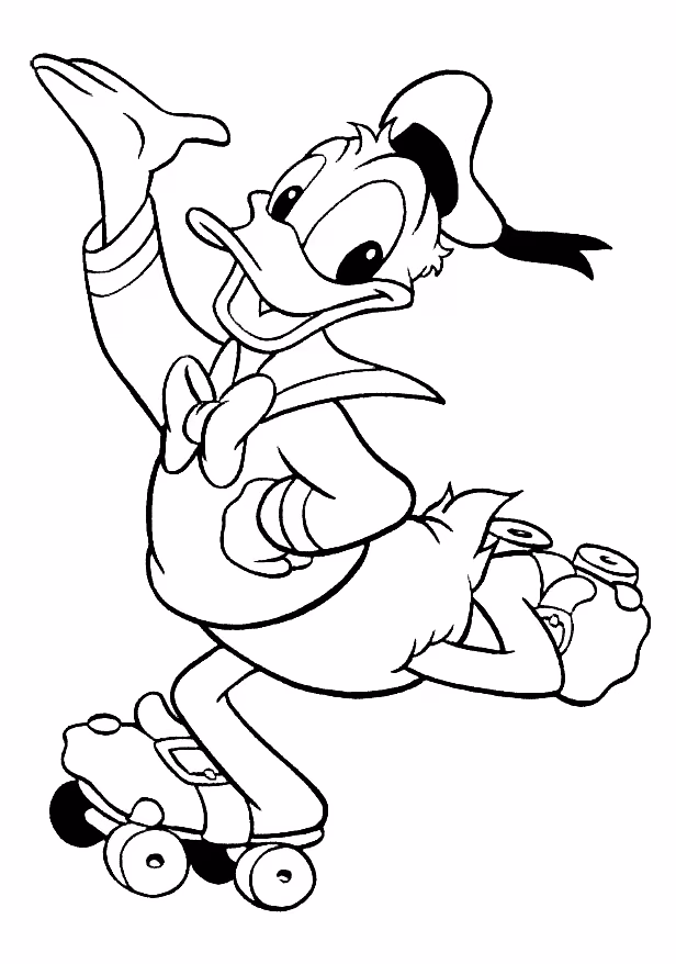 Pato donald para colorir — desenho para imprimir