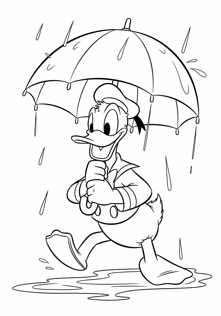 Pato donald para colorir — desenho para imprimir