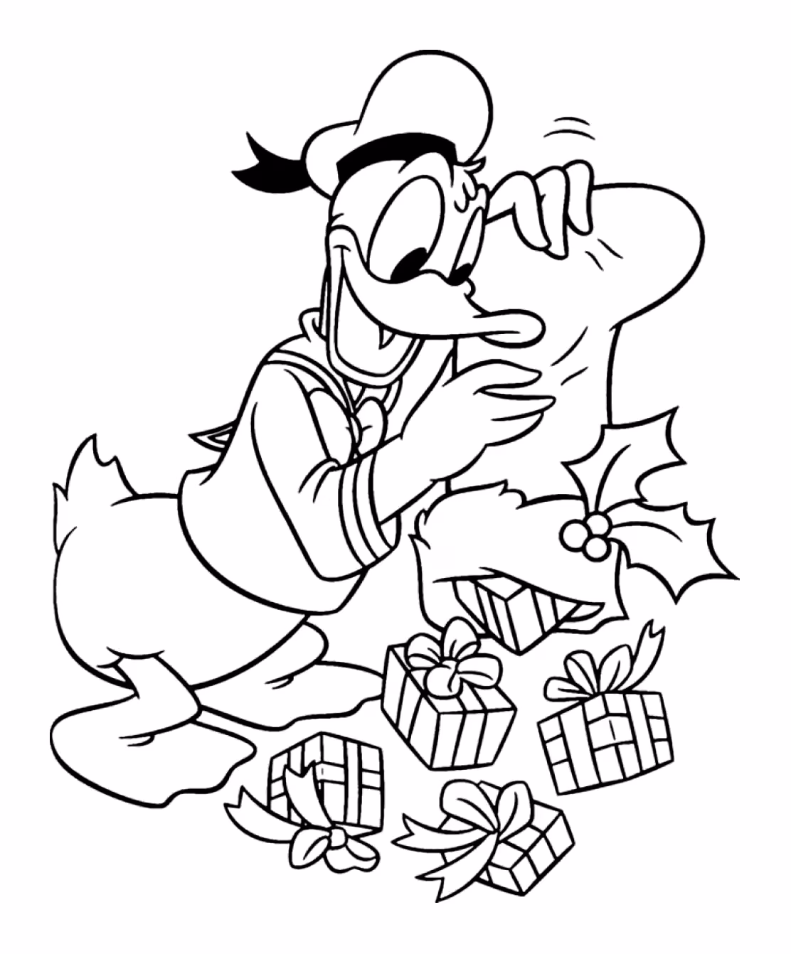 Pato donald para colorir — desenho para imprimir