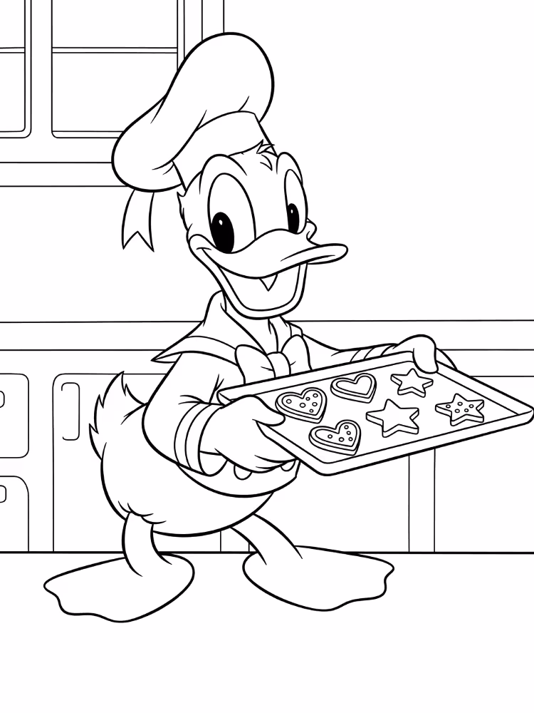 Pato donald para colorir — desenho para imprimir