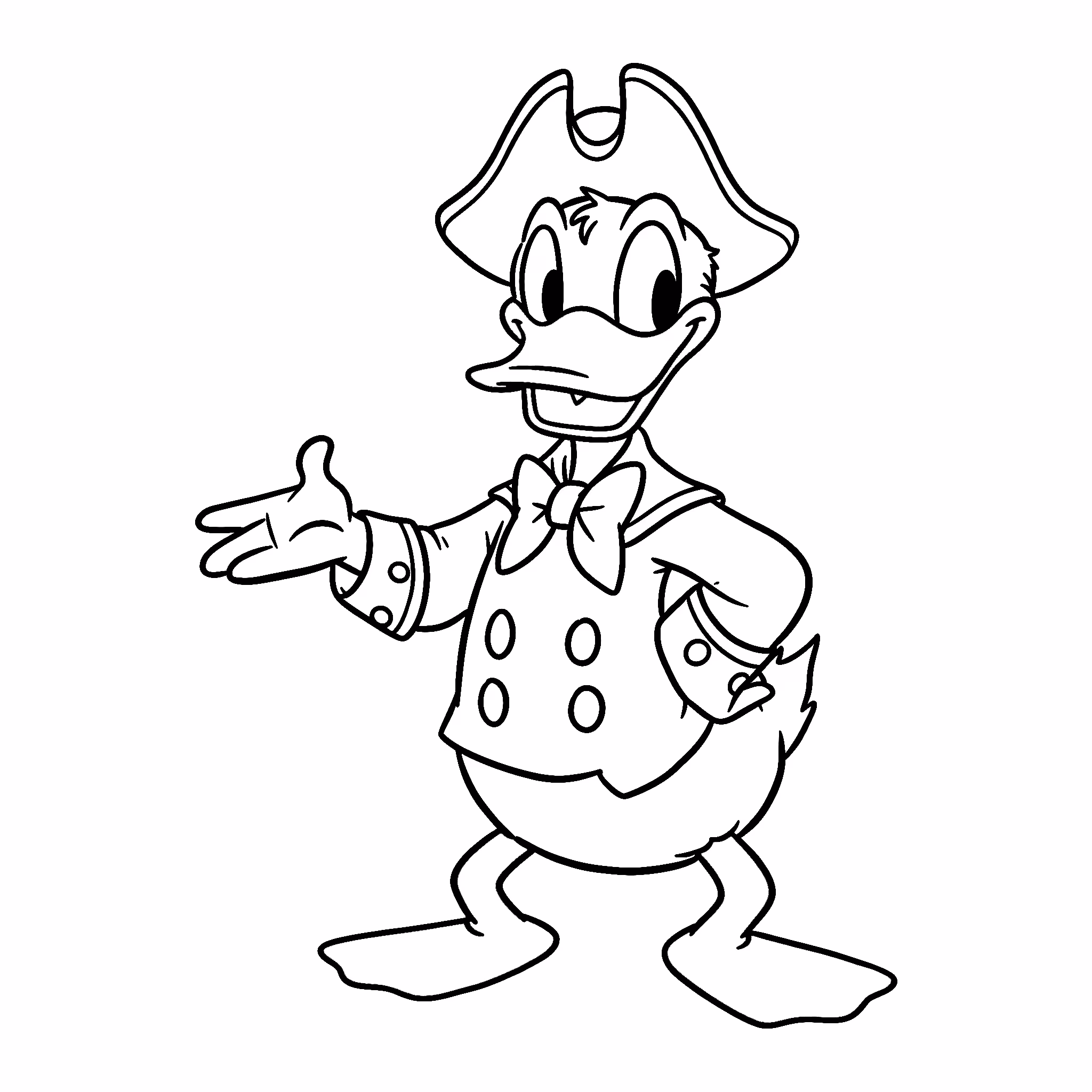 Pato donald para colorir — desenho para imprimir