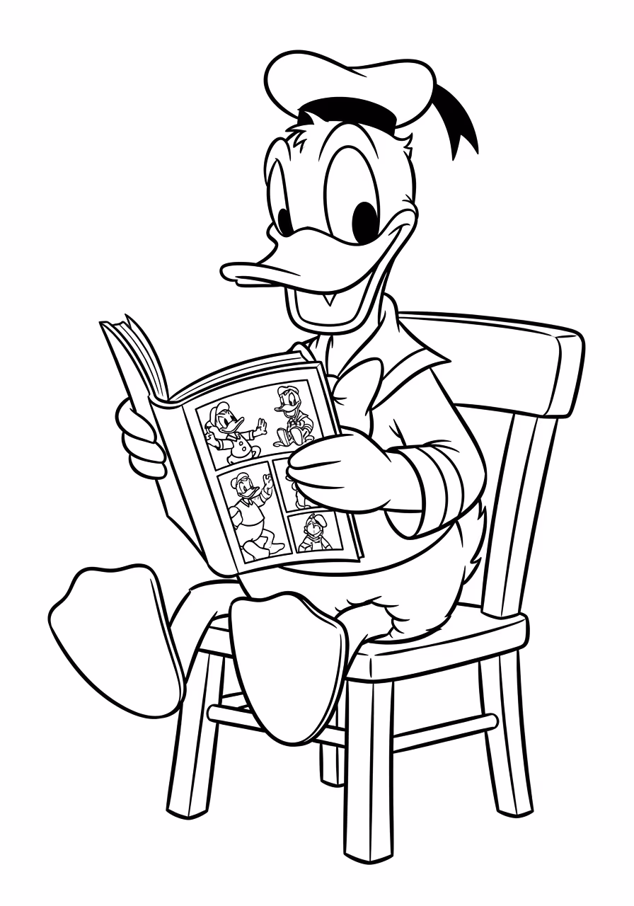 Pato donald para colorir — desenho para imprimir