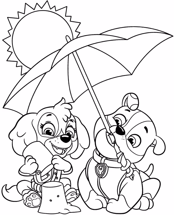 Patrulha canina para colorir — desenho para imprimir