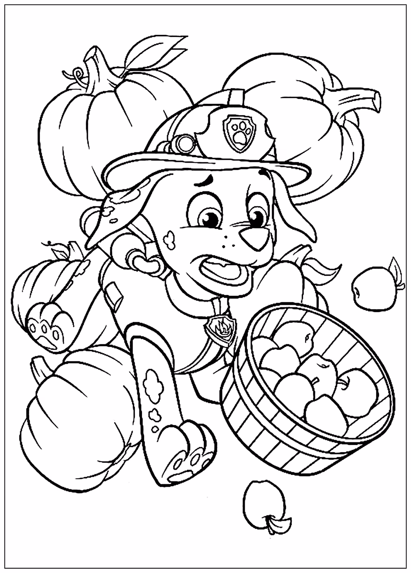Patrulha canina para colorir — desenho para imprimir
