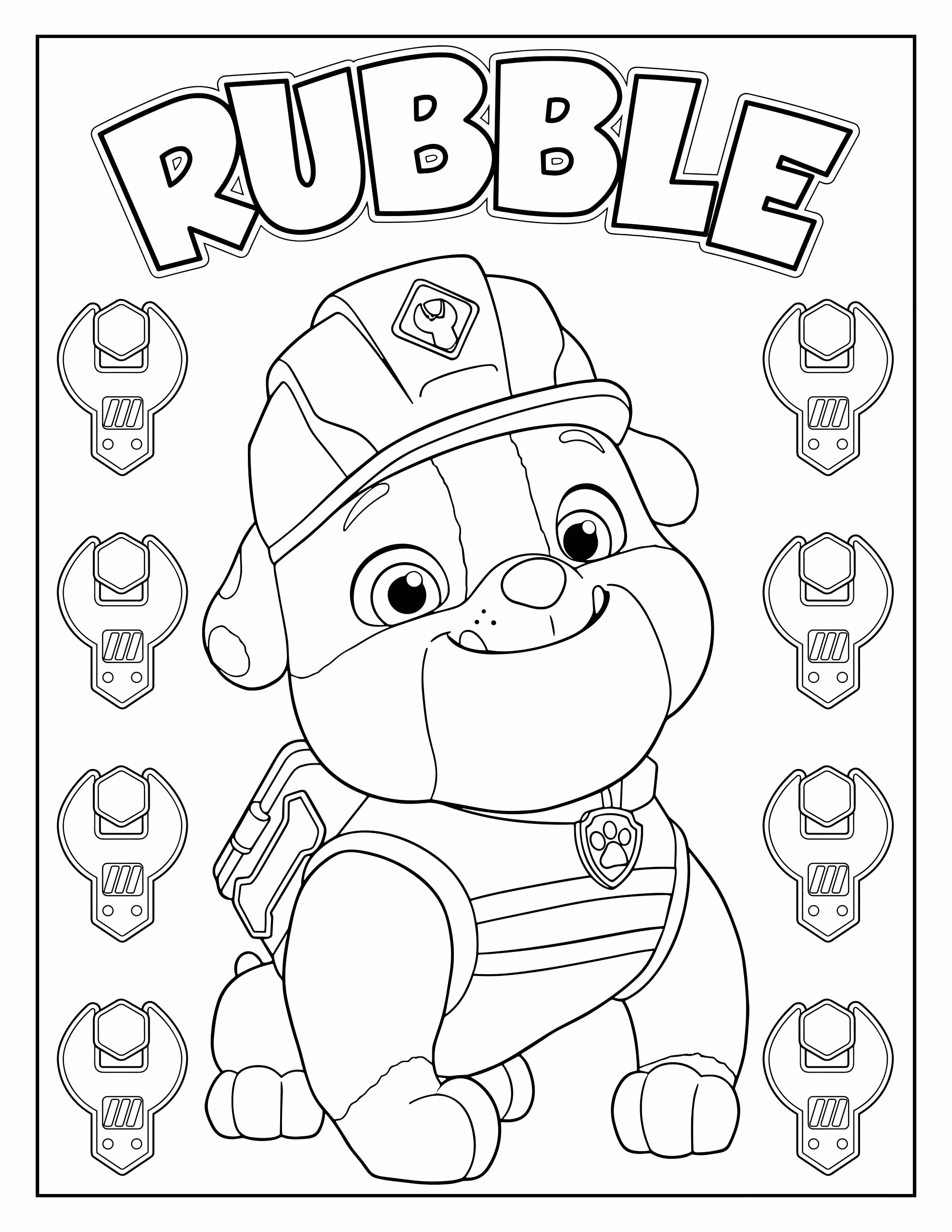 Patrulha canina para colorir — desenho para imprimir