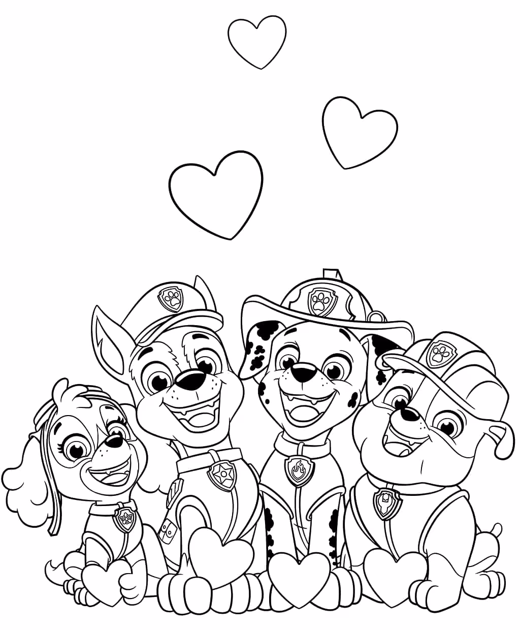 Patrulha canina para colorir — desenho para imprimir