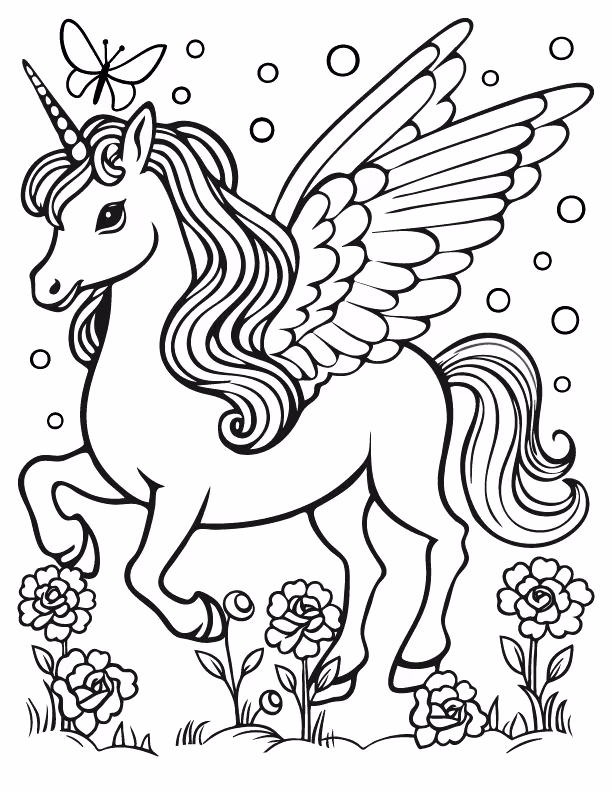 Pegasus para colorir — desenho para imprimir