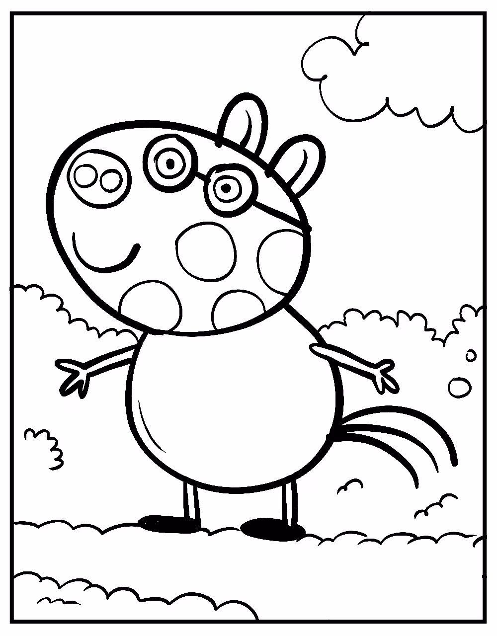 Peppa pig para colorir — desenho para imprimir