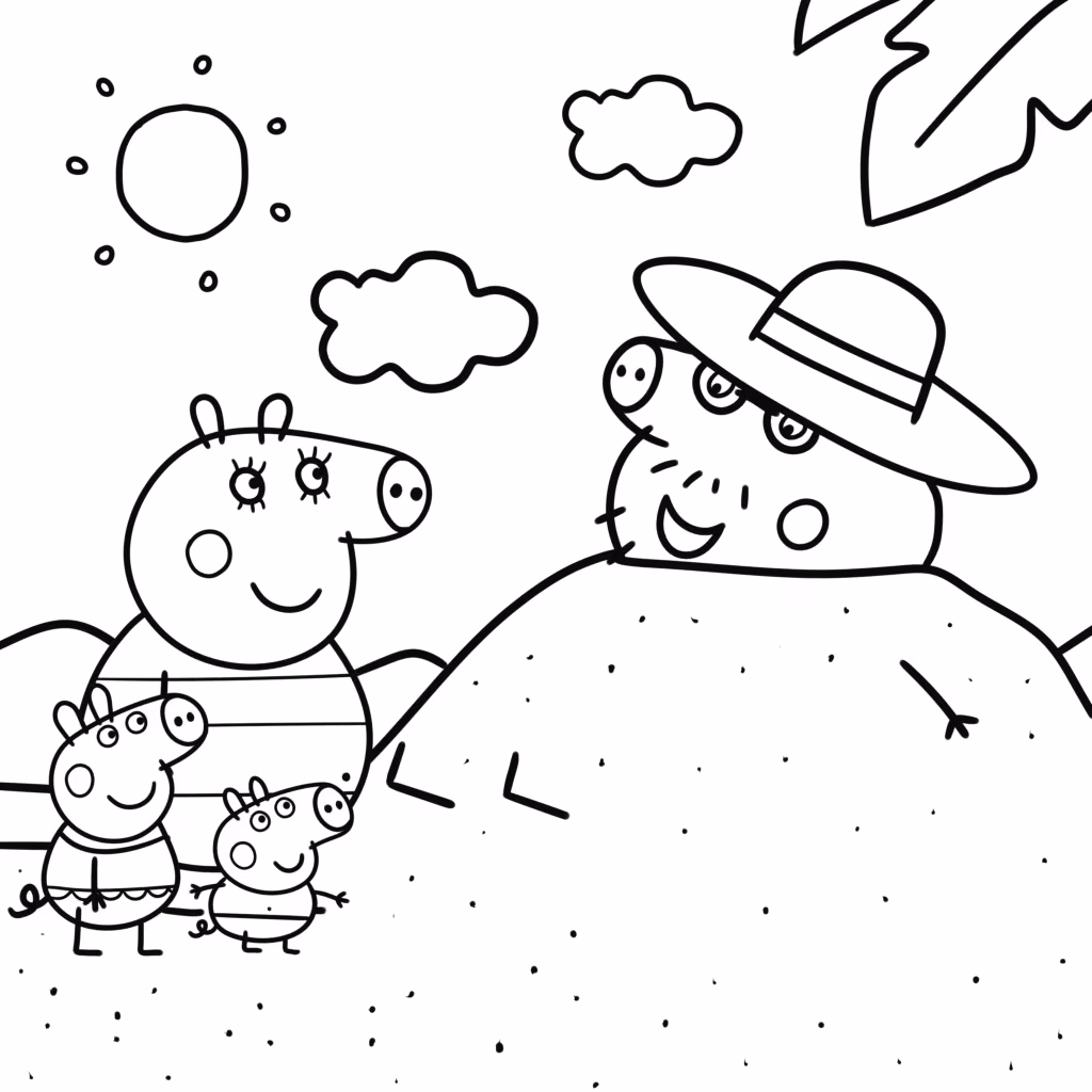 Peppa pig para colorir — desenho para imprimir