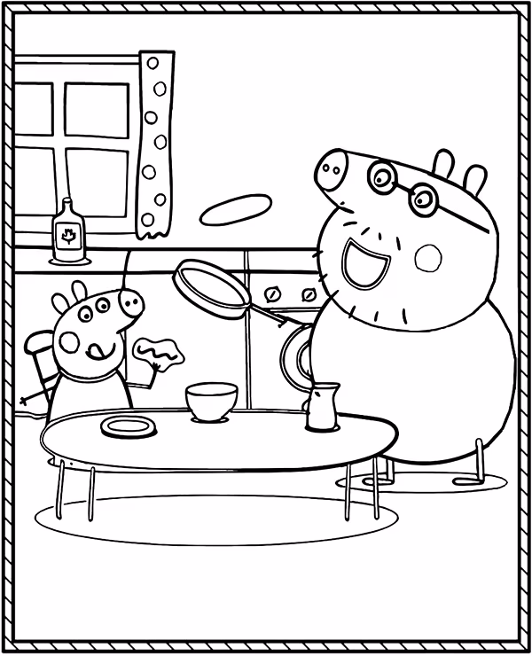 Peppa pig para colorir — desenho para imprimir