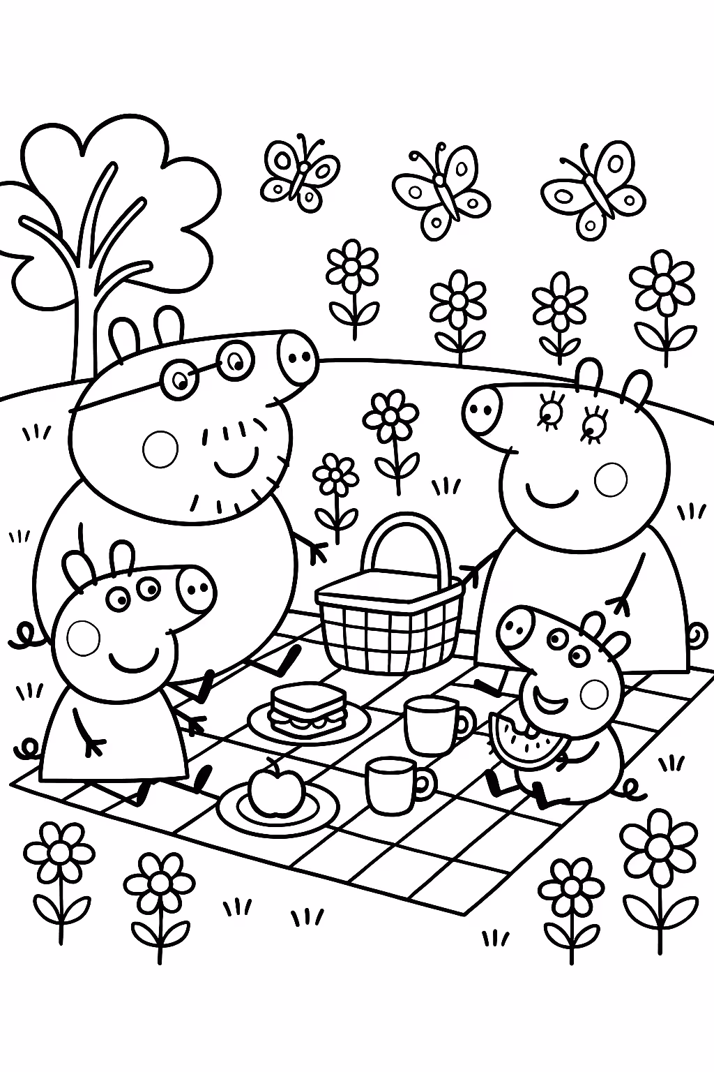 Peppa pig para colorir — desenho para imprimir