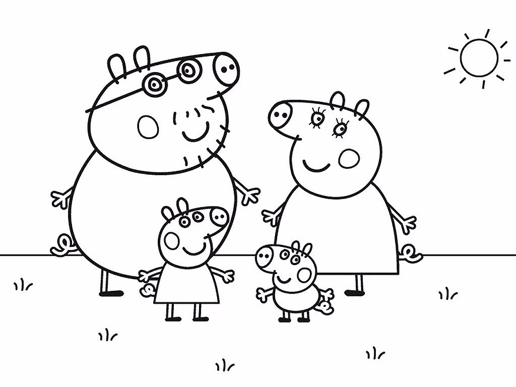 Peppa pig para colorir — desenho para imprimir