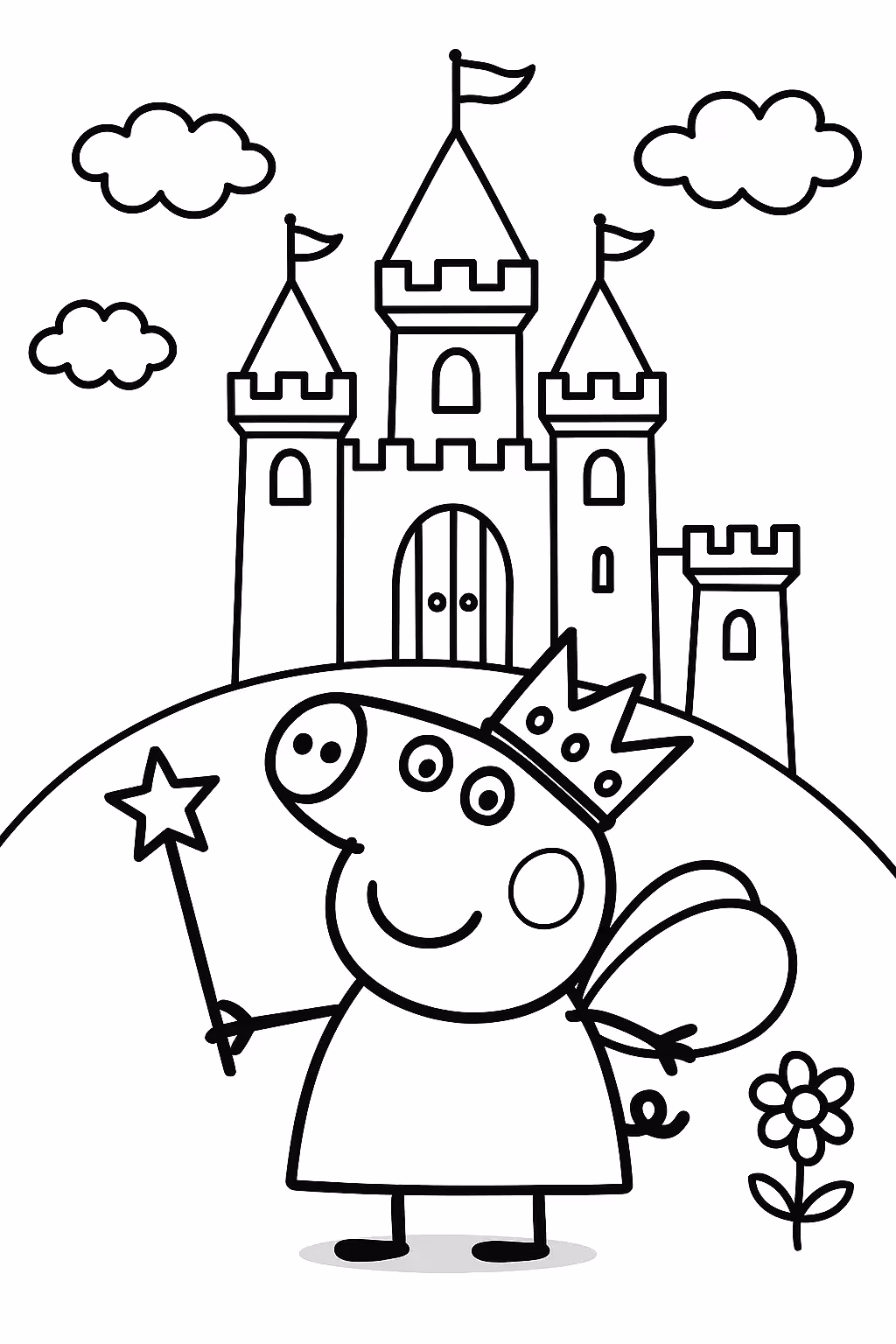 Peppa pig para colorir — desenho para imprimir