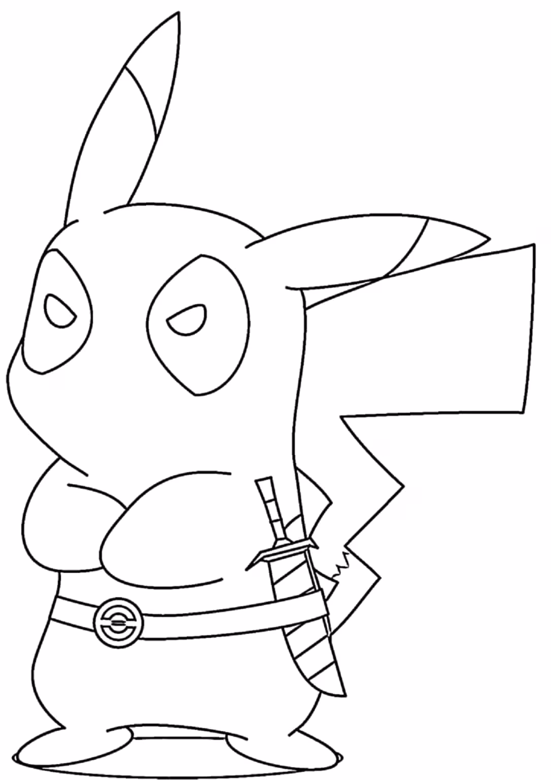 Pikachu para colorir — desenho para imprimir