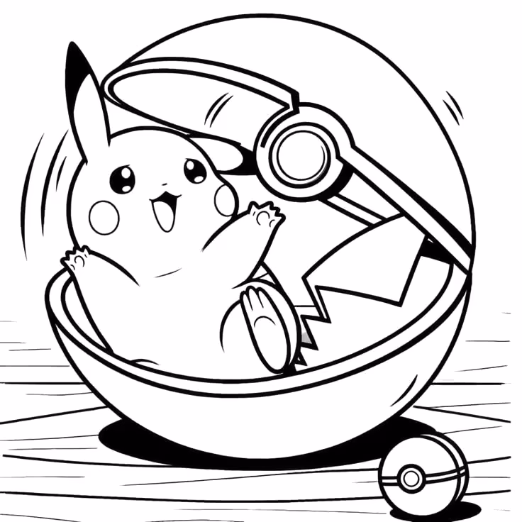 Pikachu para colorir — desenho para imprimir