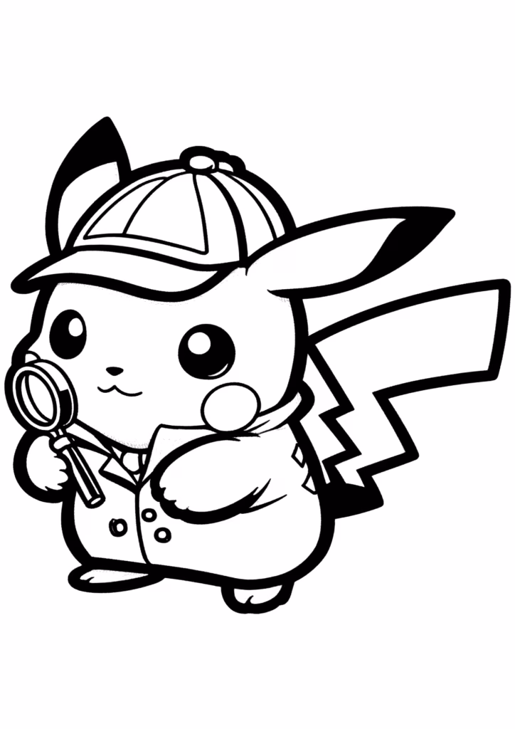 Pikachu para colorir — desenho para imprimir