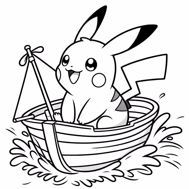 Pikachu para colorir — desenho para imprimir