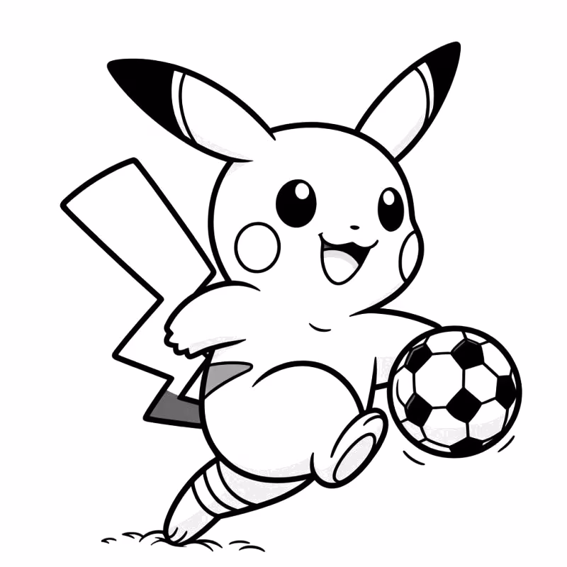 Pikachu para colorir — desenho para imprimir