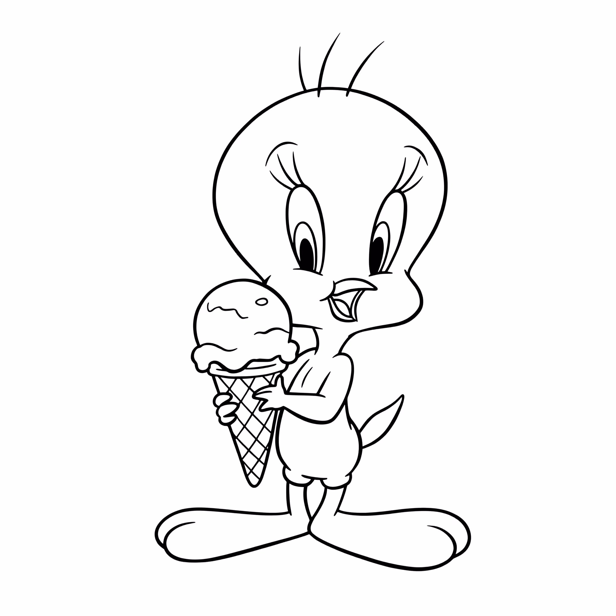 Piu piu para colorir — desenho para imprimir