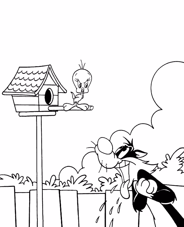 Piu piu para colorir — desenho para imprimir