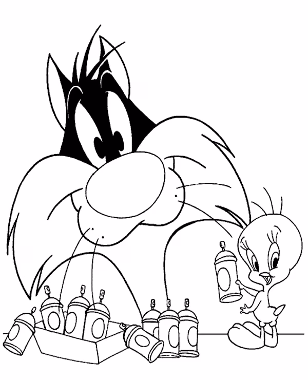 Piu piu para colorir — desenho para imprimir