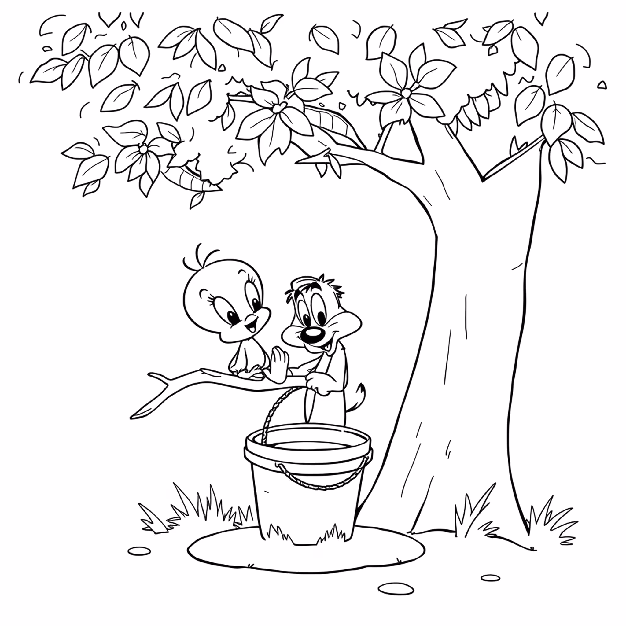 Piu piu para colorir — desenho para imprimir