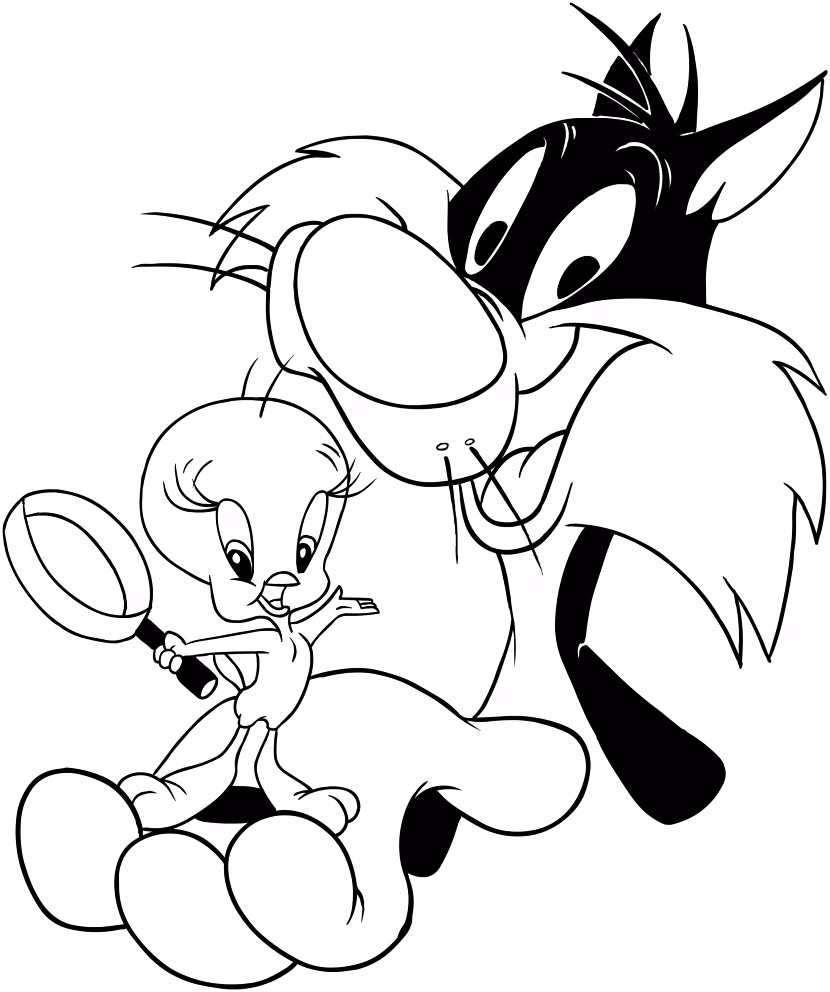 Piu piu para colorir — desenho para imprimir