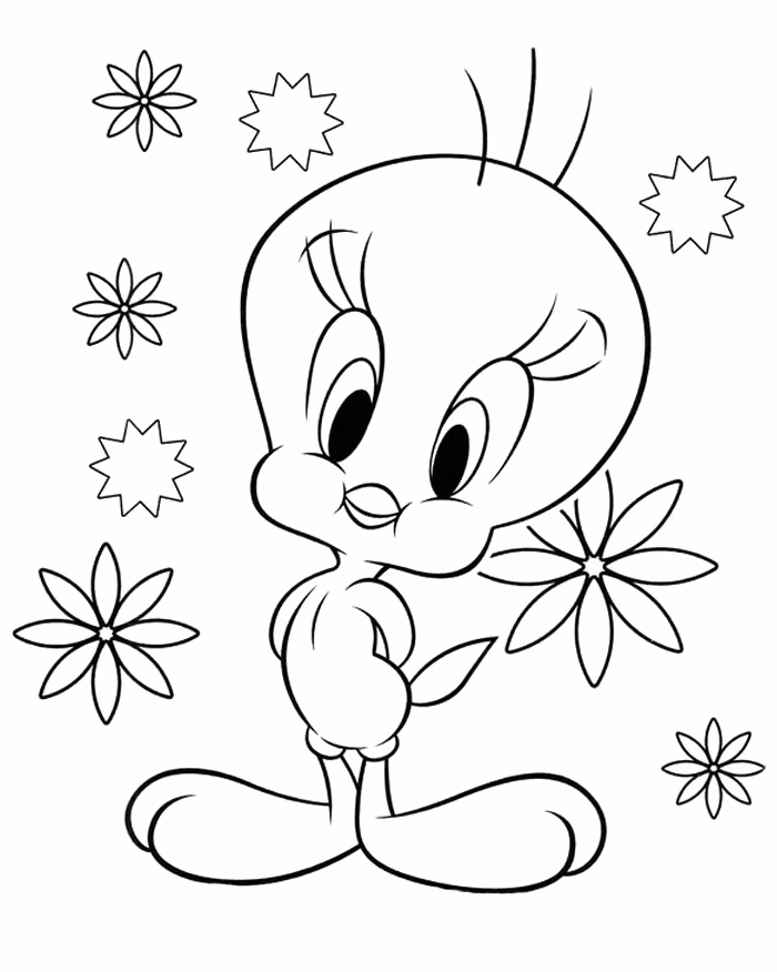 Piu piu para colorir — desenho para imprimir