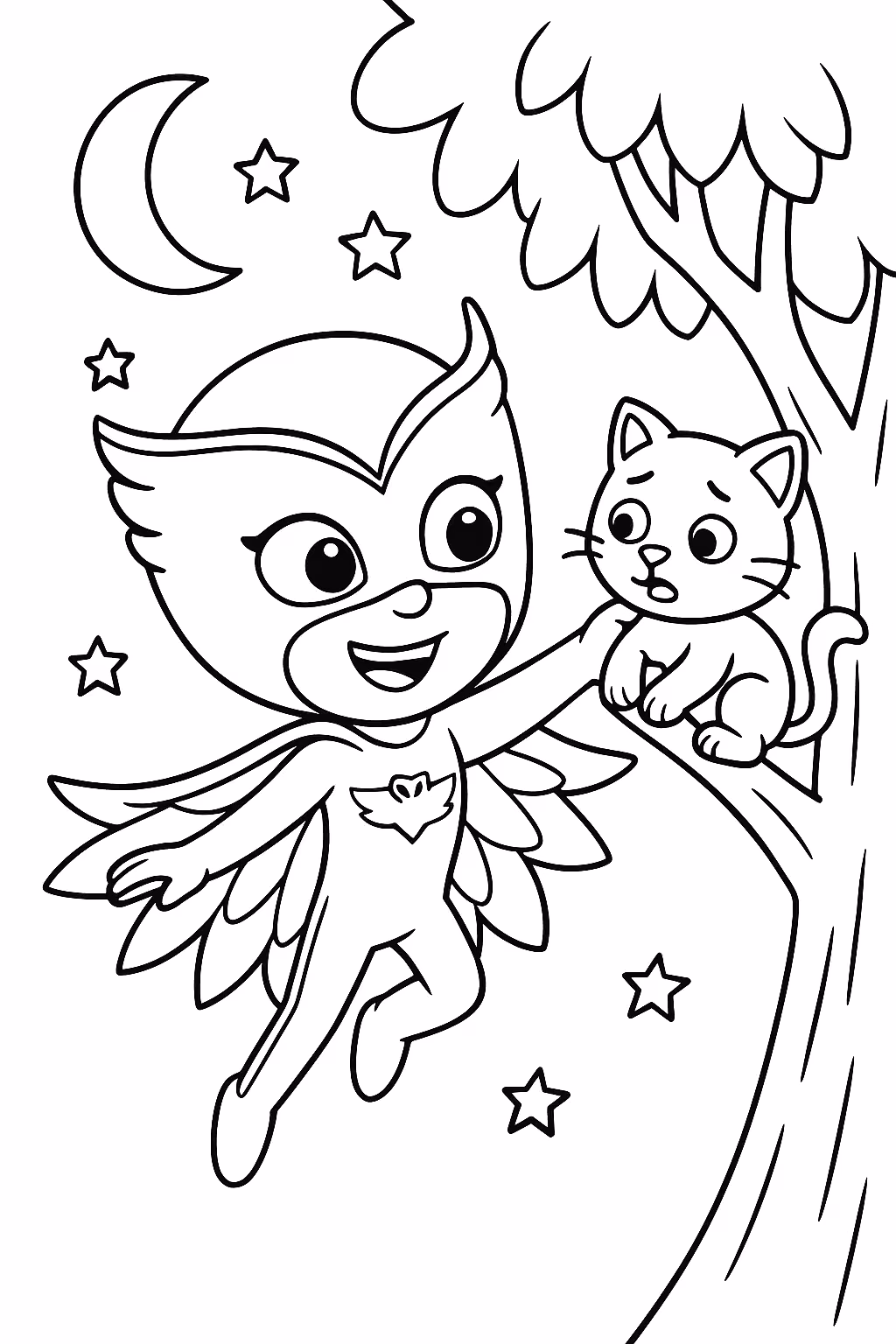 Pj masks para colorir — desenho para imprimir