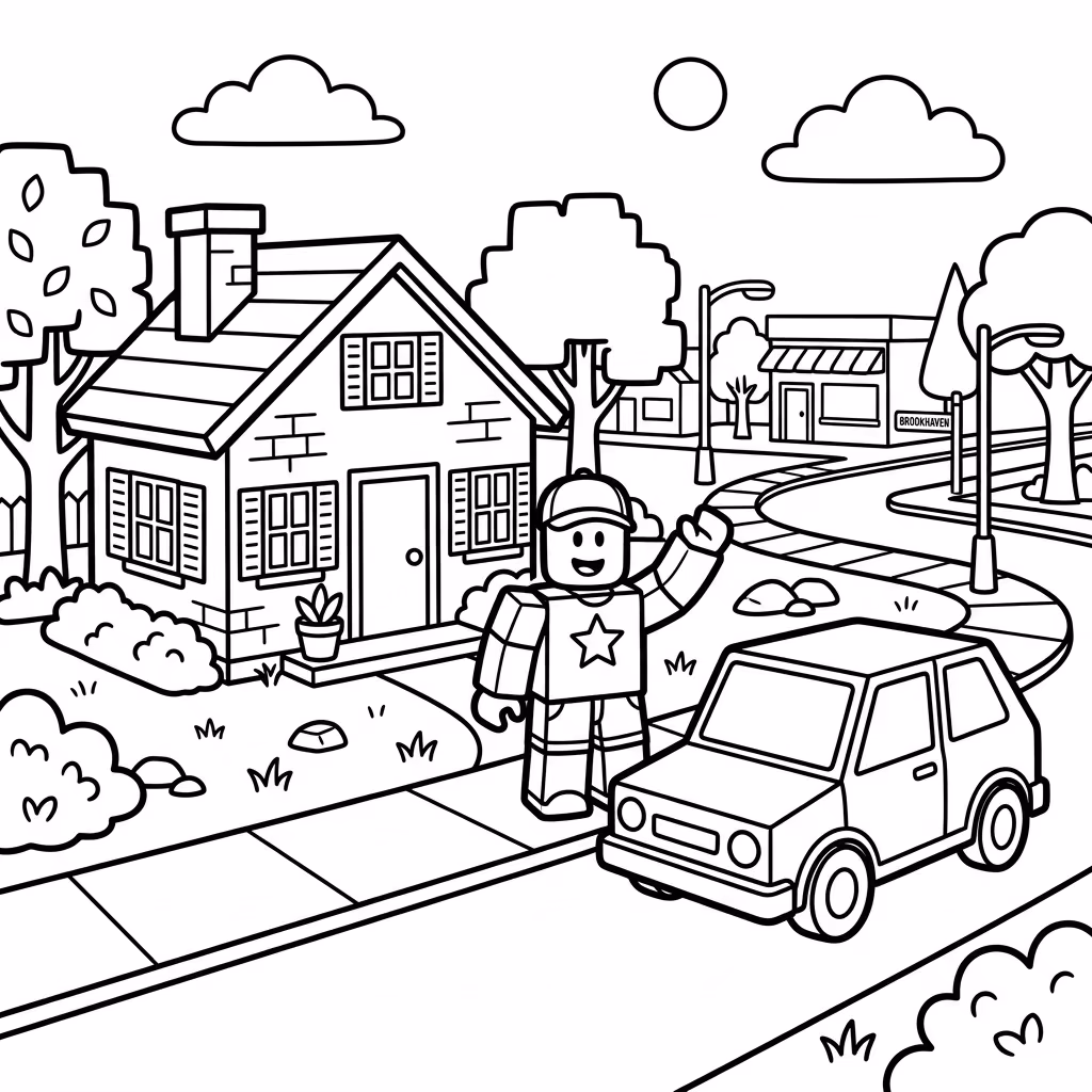 Do roblox para colorir — desenho para imprimir
